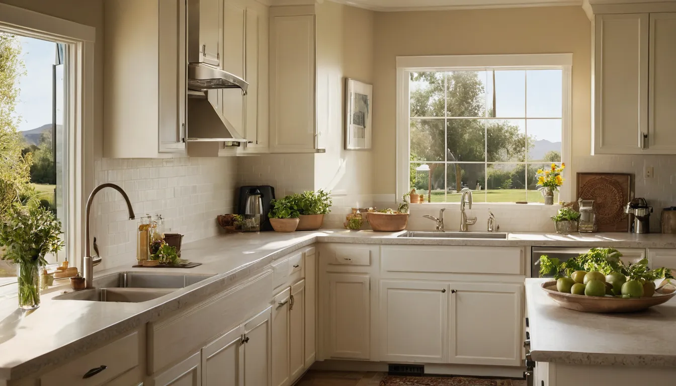 A renovated kitchen in a stucco ranch home in the Irvine area